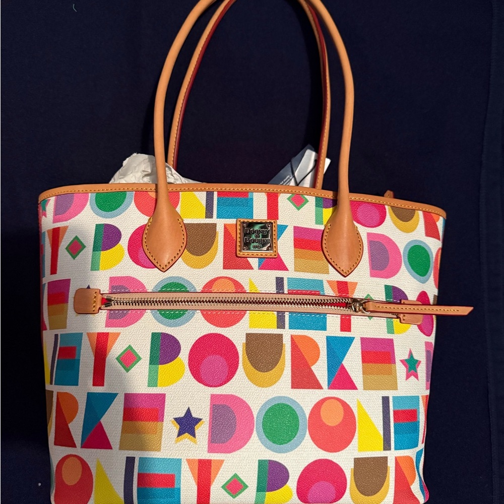 NWT Dooney & Bourke Tote Bag Geometric Pattern